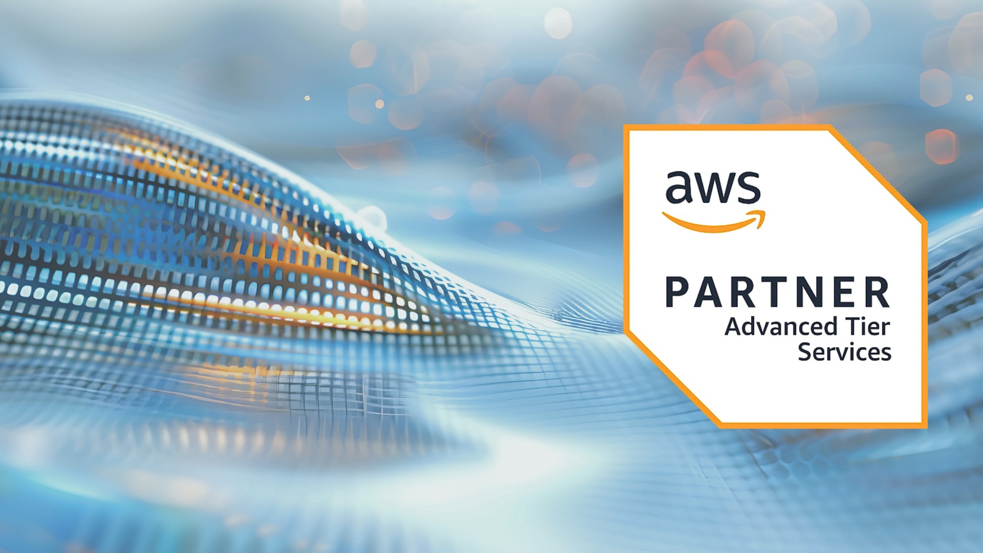„Grafik mit AWS Advanced Tier Partner Badge und M2-Logo – Hinweis auf neuen Partnerstatus für datengestützte Innovationen.“